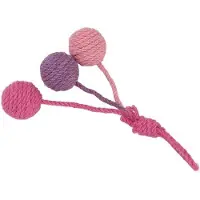 OEM Katzen Sisal Hängender Kugel 3 Farben Interaktive Bälle Indoor-Tier Spielzeug Dekoration (Pink Pink Purple)