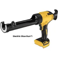 OEM Dichtgun, 6-Geschwindigkeitsregelung, LED-Licht, Gelb Ohne Batterie