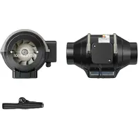 OEM Inline-Lüfter, stufenlose Geschwindigkeitsregelung, leiser Betrieb, schwarz