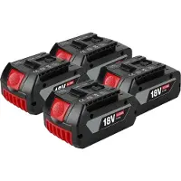 OEM Batterie, 6000mAh Kapazität, 18V Kompatibilität, 4 Stück Batterie 6.0AH