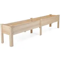 Northix Hochbeet aus Holz mit Abflusslöchern, 2 Pflanzzonen