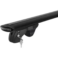 Menabo Fender Black XL | Dachträger Peugeot - Bipper Tepee 2009+ - Aluminium - Länge 135 cm - Tragkraft 90 kg - 2er-Pack