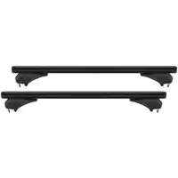 Menabo Sonic Black | Dachträger Fiat - Panda III (319) City Cross 2017+ - Aluminium - Länge 120 cm - Tragkraft 75 kg - 2er-Pack