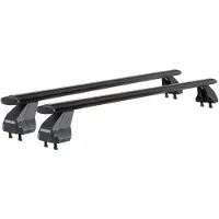 Menabo Omega Plus Black | Dachträger BMW - Serie 5 (E39) 1995-2003 - Aluminium - Länge 112 cm - Tragkraft 75 kg - 2er-Pack