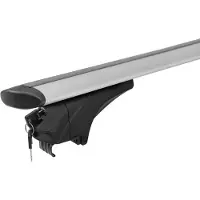 Menabo Sonic Silver | Dachträger Opel - Crossland X 2017-2020 - Aluminium - Länge 120 cm - Tragkraft 75 kg - 2er-Pack