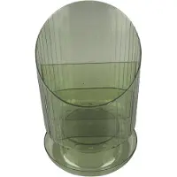 Gistuch Make-up-Pinselhalter, Organizer, Kunststoff, transparent, rund, Aufbewahrungsbecher für Stift, Bleistift, Grün, freie Größe