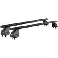 Menabo Omega Plus Black | Dachträger Peugeot - Expert 2007-2016 - Aluminium - Länge 130 cm - Tragkraft 75 kg - 2er-Pack