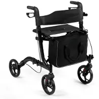 Northix Faltbarer, leichter Aluminium-Rollator, höhenverstellbar