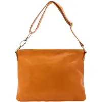 I Fratelli Firenze Damen Schultertasche aus echtem Leder, verstellbarer Trageriemen, hergestellt in Italien