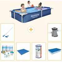 Bestway Steel Pro Rechteckig - 221x150x43 cm - 7-teilig S21516