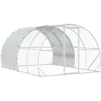 Syfax Hühnerunterkunft Silber 400 x 300 x 200 cm Verzinkter Stahl