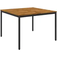Syfax Gartentisch Natürlich und Schwarz 110 x 108,5 x 75 cm