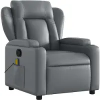 vidaXL Massagesessel Relaxsessel Grau Kunstleder