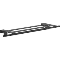 Hansgrohe AddStoris S Handtuchablage mit Handtuchhalter, 41781670, Farbe: Mattschwarz