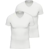 Ammann Unterhemd "2er Pack V-Shirt Day Classic", Herren, Gr. 5, N-Gr, weiß, Obermaterial: 100% Baumwolle CO., Unterhemden Unterhemd