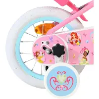 Volare Magic Royals Kinderfahrrad Mädchen 12 Zoll Rosa mit Korb Stützrädern und Sicherheitsbremsen