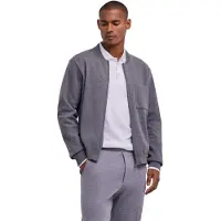 Falke Cotton Knit Herren Cardigan, XL, Grau, Baumwolle