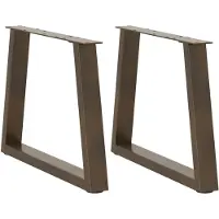 vidaXL Couchtischbeine V-Form 2 Stück Naturstahl 60x(42-43,3) cm Stahl