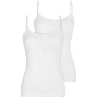 Nina von c. Unterhemd NINA VON C. "2er Pack Damen Spaghettitop Pure", Damen, Gr. 36, N-Gr, weiß, Obermaterial: 52% Viskose CV. 40% Modal CMD. 8% Elasthan EL., Unterhemden Unterhemd