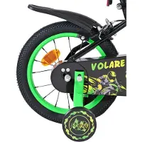 Volare Strike Kinderfahrrad – Jungen – 14 Zoll – Schwarz-Grün – Zwei Handbremsen