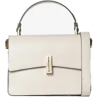 Marc Ellis Handtasche aus echtem Leder Creme und Druckknopfverschluss Latte e Oro UNICA 22x16x7 cm ESTELLA_S_BX-TURTLEDOVE-GOLD