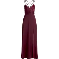 Vera Mont Abendkleid "Abendkleid mit V-Ausschnitt", Damen, Gr. 34, EURO, rot (deep dahlia), Obermaterial: 97% Polyester PES. 3% Elasthan EL., Kleider Abendkleid