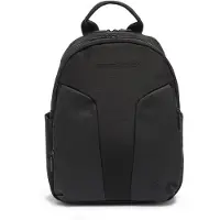 Momo Design Herrenrucksack Nylon Kunstleder Schwarz Casual Black B UNICA 32x40x12 cm MO-17CO-BLACK