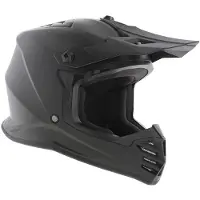 Vito Tivoli Mini Kinder-Motorradhelm mit Lüftungsöffnungen und Nasendeflektor | Crosshelm Quadhelm Kinderhelm | Schwarz | YS (48 cm) | YM (49-50 cm) |