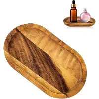 Markenlos Holztablett für das Badezimmer, dekorativ und funktional, Ablageschale für Schminktisch, moderne Badaccessoires, geeignet für Küchenspüle, Wohnzimmer, Waschbecken und Badewanne
