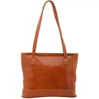 I Fratelli Firenze Damen Schultertasche aus echtem Leder, Kalbsleder, hergestellt in Italien, 30x37 cm
