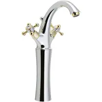 Sapho ANTEA Waschtischarmatur, hoch, mit Ablaufgarnitur 300mm Chrom/gold