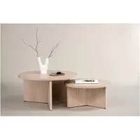 Ebuy24 Saltö Couchtisch Set mit 2 Whitewash.