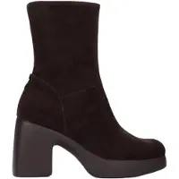 Wonders für Damen. H-49101_5713_9332 Lederstiefeletten Lady 101 Braun (38), 5 bis 8 cm, Spaltleder, Reißverschluss, Lässig