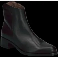 Wonders für Damen. D-1801 Bonjour Lederstiefeletten schwarz (40), 3 bis 5 cm, Reißverschluss, Lässig