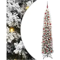 vidaXL Künstlicher Weihnachtsbaum mit 300 LEDs mit Ständer Grün 180 cm