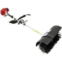 StarTech.com Benzin-Laubkehrmaschine - Gartenkehrbesen - 52-cm 2-Takt-Motor - 2,3 PS - Luftgekühlt - 52 cm Kehrbreite - 1-l-Kraftstofftank - Schwarz/Rot