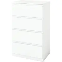 Sonstiges Kommode Weiß 60 cm Breit mit 4 Schubladen 60x40x98 cm
