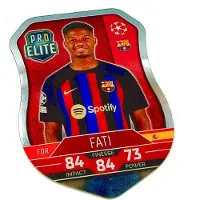 Hasbro Match Attax 2022/23 Card. Sh 5 Fati / Pro Elite