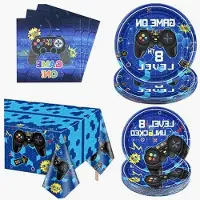 Hasbro Party Set: Video Games, Paper Plates, Napkins, Table Cloth For Children 61