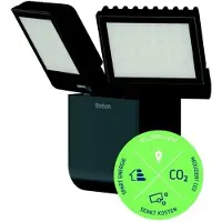 Theben 1020603 LED-Strahler, schwarz, 4000 K, 2x900 lm theLeda S17-100L BK
