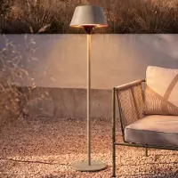 LUCANDE Stand-Heizstrahler Vamio, beige, 210 cm, Remote