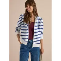 Cecil (304) NOS Striped T-Shirt Jacket deep river blue deep river blue L