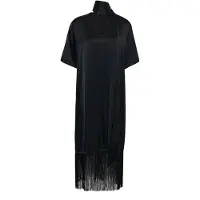 Soaked in luxury Midikleid "Damen Kleid SLVerona", Damen, Gr. XS, N-Gr, schwarz, Obermaterial: 54% Polyester PES. 46% Viskose CV., Kleider Midikleid