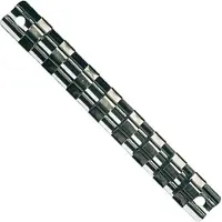 ALKAN Aufsteckschiene Klemmleiste Nusshalter Aufsteckleiste m. 8 Clips f. Nüsse 1/4"