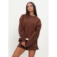 Nike - Women's Studio Fleece MW Oversize Crew - Pullover Gr S braun