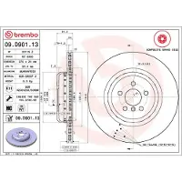 Brembo Bremsscheibe 09.D901.13, hinten, belüftet, hochkarbonisiert, 1 Stück
