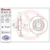 Brembo Bremsscheibe 08b41310 272mm 10mm für VW JETTA