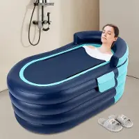 OEM Großer, aufblasbarer Whirlpool-Sitzring – Erwachsenengröße – Freistehend – Mit integrierter Transportfunktion für den Besuch im Spa – 140x84x74 cm