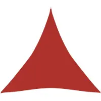 The Living Store Sonnensegel 160 g/m² Rot 3x4x4 m HDPE