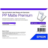 Epson 7113415, Weiß, Selbstklebendes Druckeretikett, Gestanztes Etikett, Zickzackfaltung, Tintenstrahl, Acryl